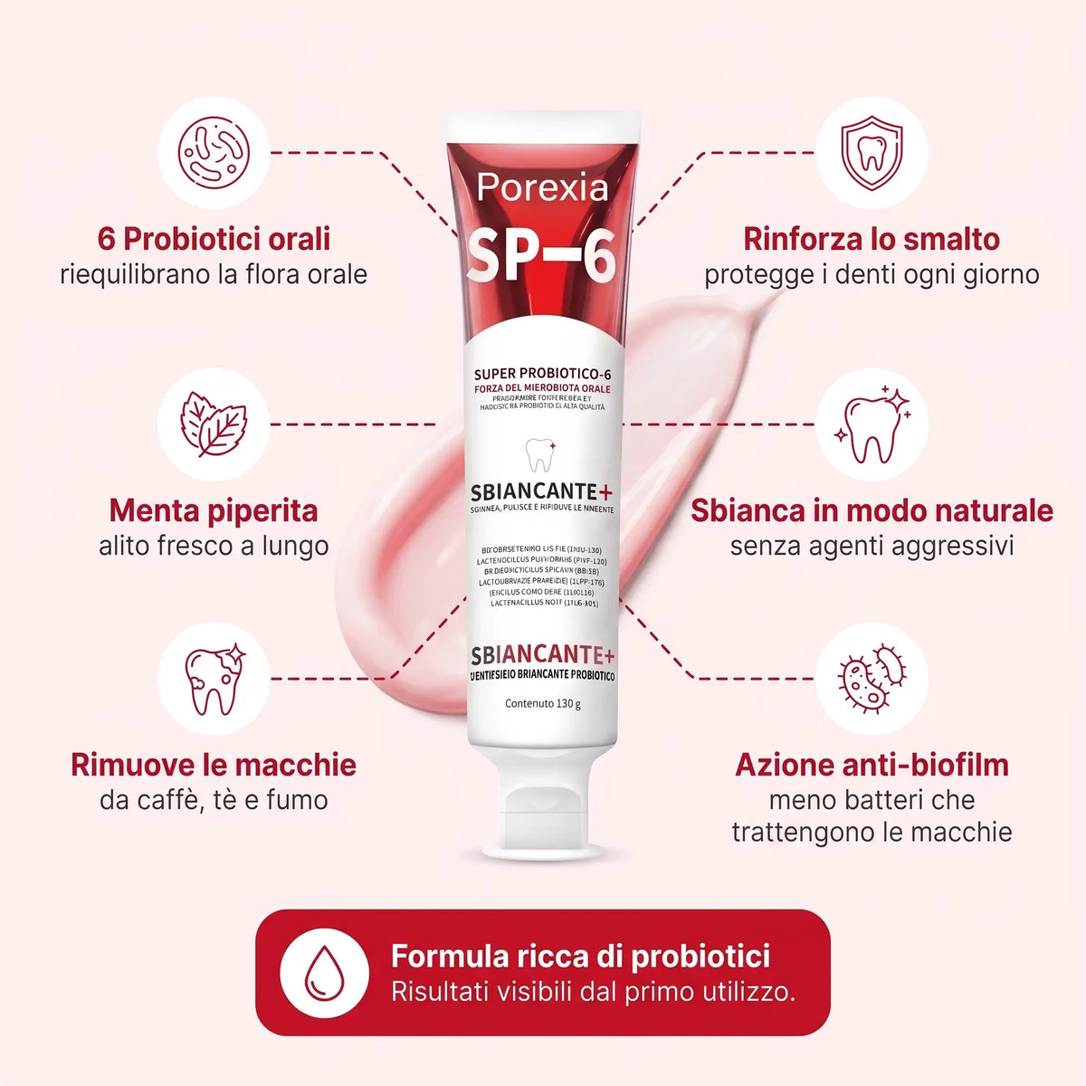 Dentifricio Sbiancante Probiotico Porexia™